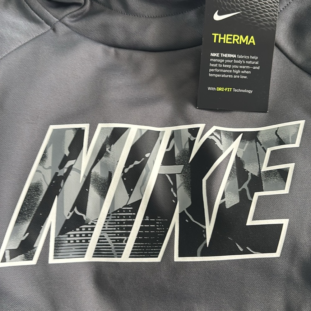 Nike Charcoal Dri-Fit Hoodie - Picture 1 of 4
